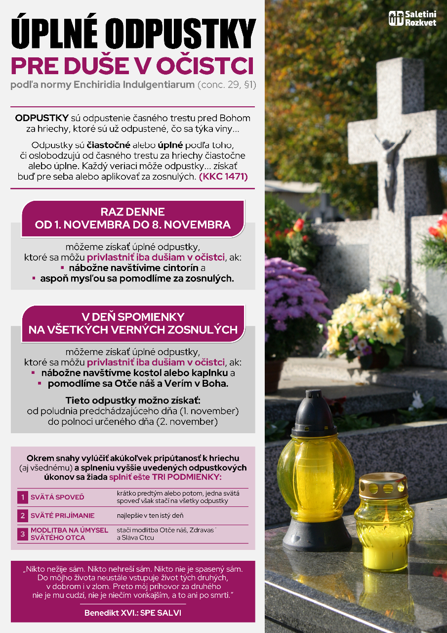 odpustky pre duše v očistci